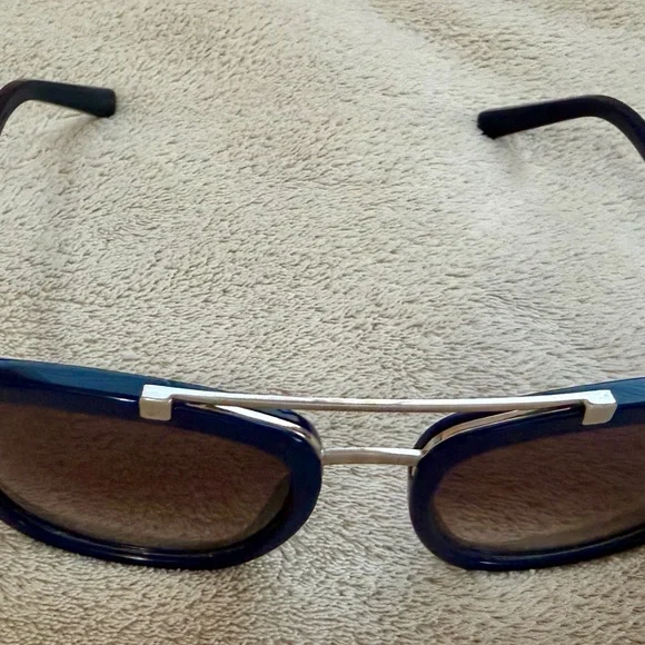 Authentic Louis Vuitton Navy and Silver Sunglasses - Picture 4 of 8
